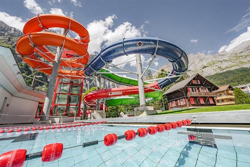 Center, Sauna - Haus Linaria Leukerbad Kültér fotó